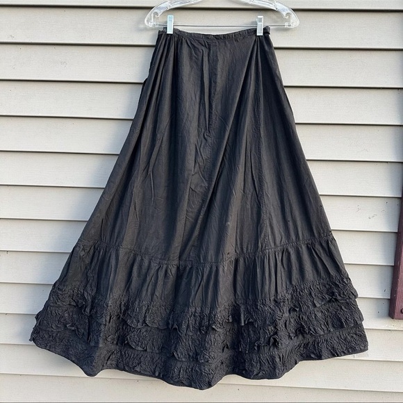 Antique Edwardian Ruffle Smocking Maxi Petticoat Slip 24” - Picture 6 of 7